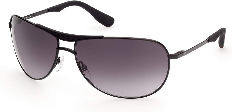 Web Eyewear Herren WE0296 Sonnenbrille, Shiny Black/Gradient Smoke, 66