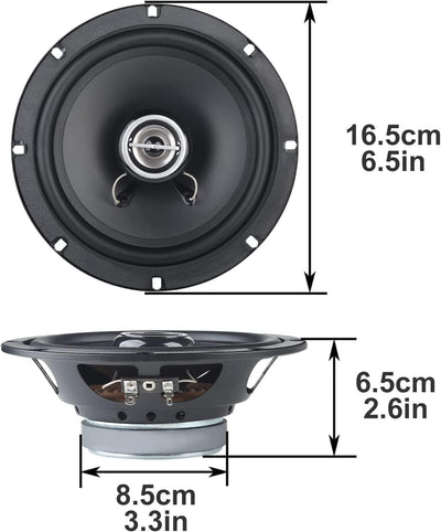 Auto Lautsprecher 6.5-Zoll Koaxial Lautsprecher 120Watt Max (30W RMS bis, 4-Ohm Impedanz Auto Stereo