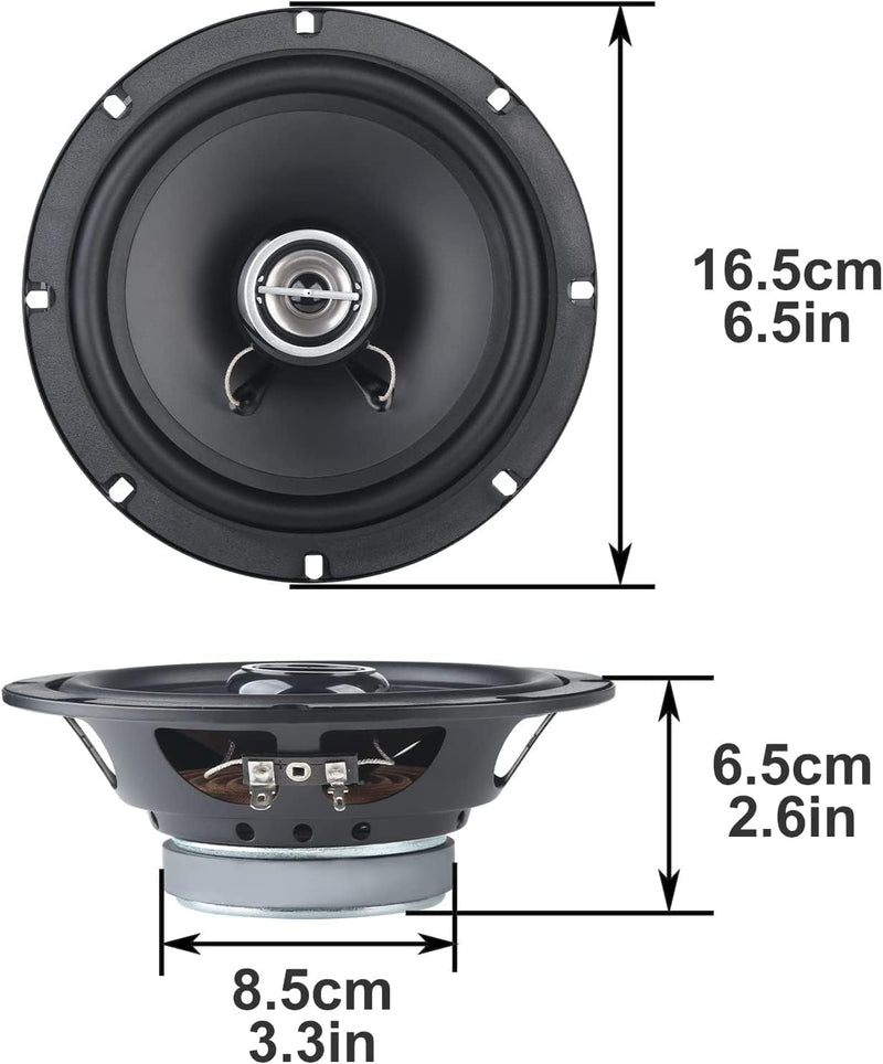 Auto Lautsprecher 6.5-Zoll Koaxial Lautsprecher 120Watt Max (30W RMS bis, 4-Ohm Impedanz Auto Stereo