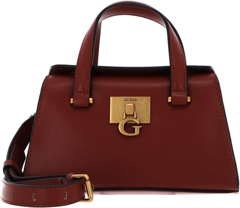 GUESS Stephi Mini Satchel Bag Whiskey