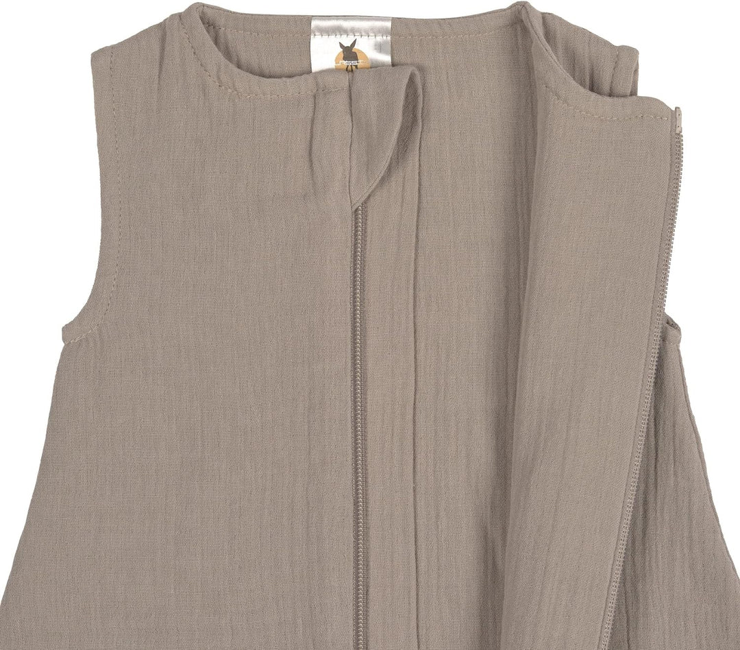 LÄSSIG Baby Sommerschlafsack ohne Ärmel Muslin Baumwolle GOTS zertifiziert unisex/Muslin Sleeping Ba