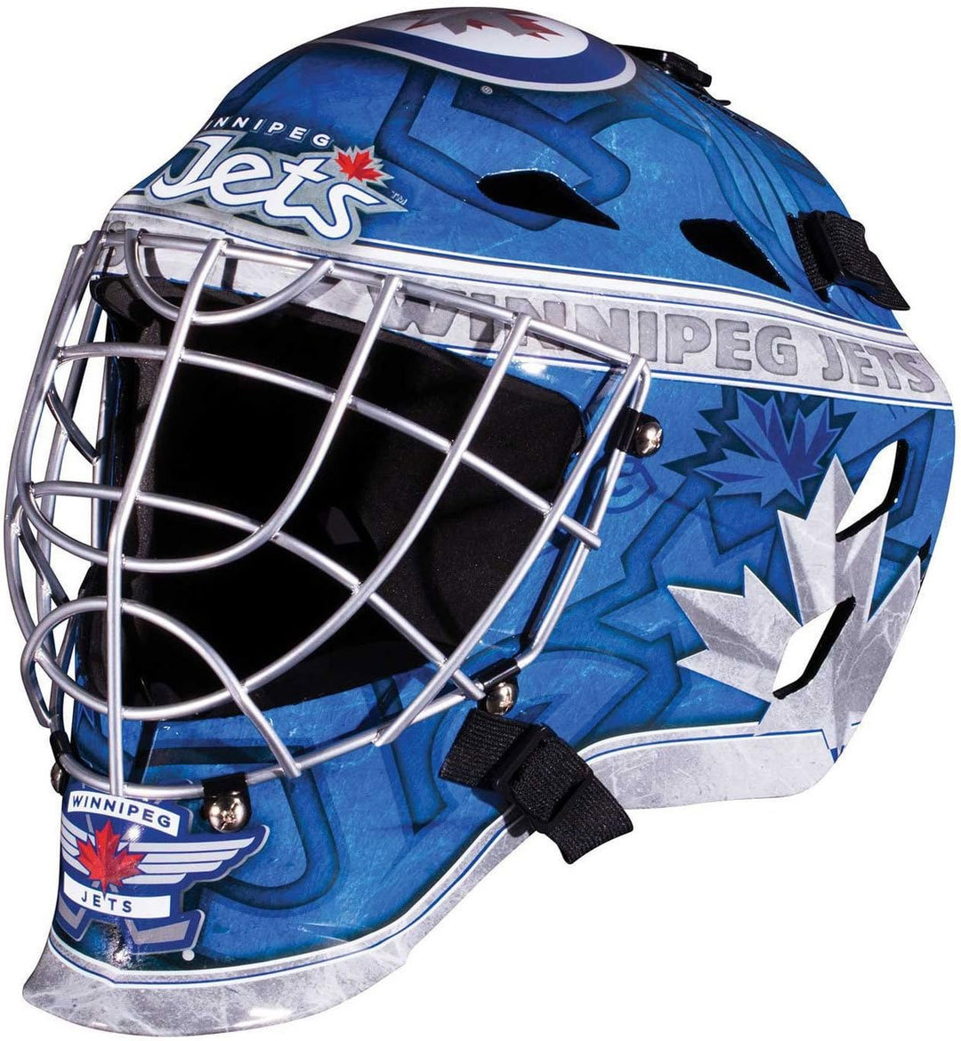 Franklin Sports NHL Team Logo Mini Hockey Torwart Maske mit Etui – Sammlerstück Torwartmaske mit Off