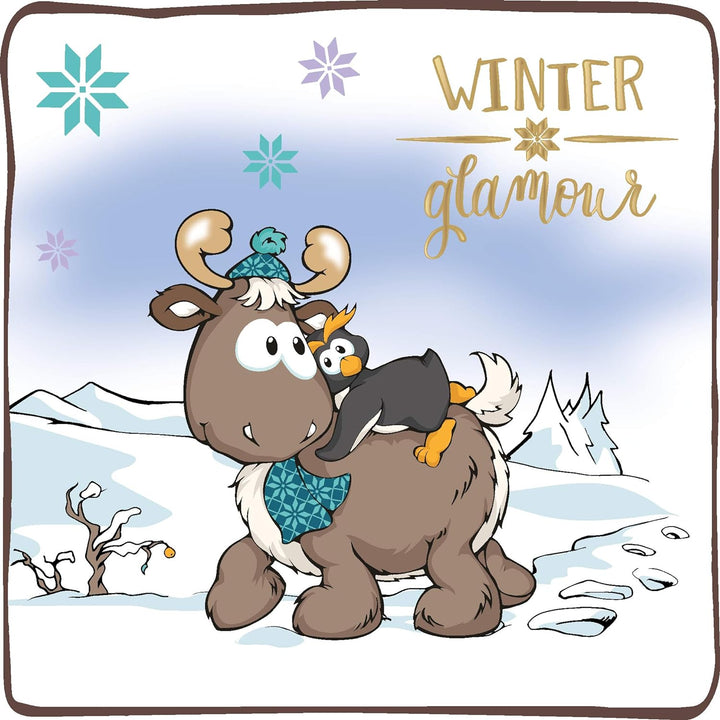 NICI Plüschtier Reny Heart 32 cm – Rentier Kuscheltier für Jungen, Mädchen & Babys – Flauschiges Sto