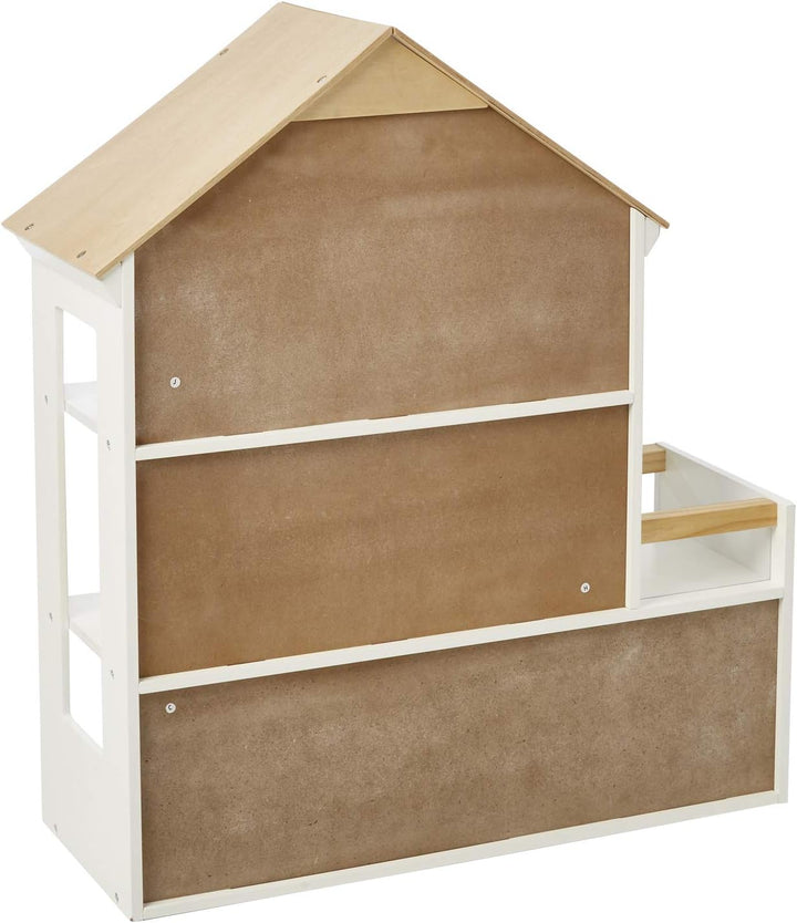 Vertbaudet Puppenhaus aus Holz, FSC® weiss/Natur ONE Size Einheitsgrösse Weiss/Natur, Einheitsgrösse