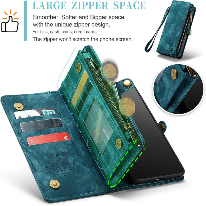 UFinetech Samsung A53 Hülle, Stossfeste TPU Leder Flip Tasche Samsung Galaxy A53 5G Handyhülle, Magn