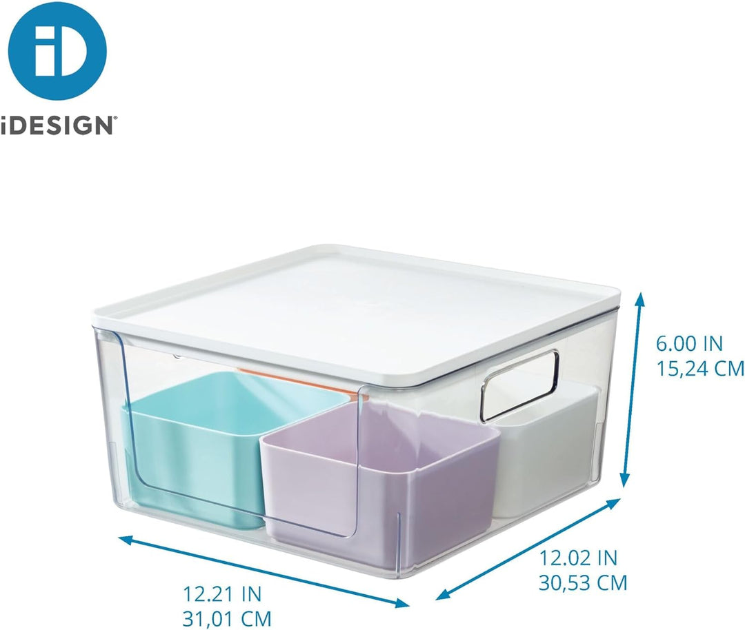 iDesign Aufbewahrungsbox mit 4 Trennboxen, Vorratsbehälter by Rosanna Pansino, Plastikbox aus recyce
