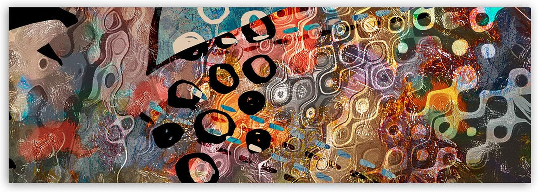 Wandbild Kunst werk Modern Deko Kunst Bilder Abstraktion mehrfarbig 120x40 cm Deco panel 120x40 cm E