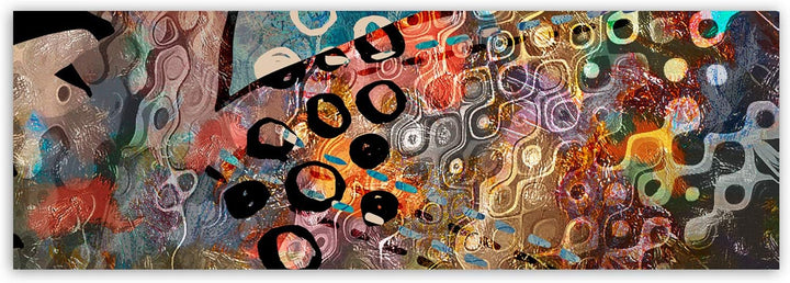 Wandbild Kunst werk Modern Deko Kunst Bilder Abstraktion mehrfarbig 120x40 cm Deco panel 120x40 cm E