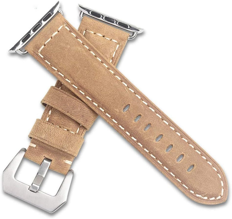 CoverKingz Leder Armband kompatibel mit Apple Watch Armband 42mm/44mm/45mm/49mm - Ersatzarmband für