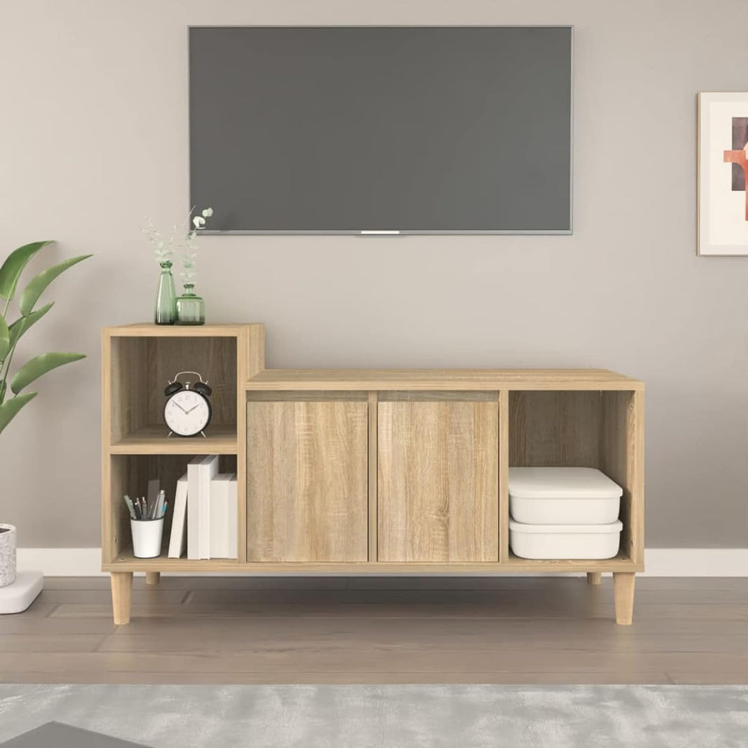 Tidyard TV Schrank mit Türen und Fächer Lowboard Fernsehschrank Fernsehtisch Sideboard HiFi-Schrank
