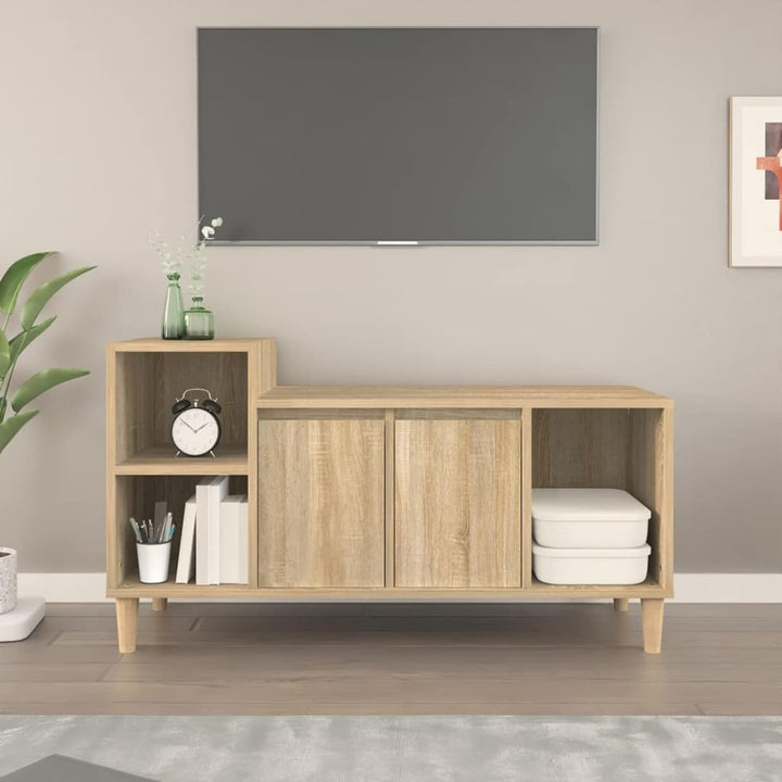 Tidyard TV Schrank mit Türen und Fächer Lowboard Fernsehschrank Fernsehtisch Sideboard HiFi-Schrank