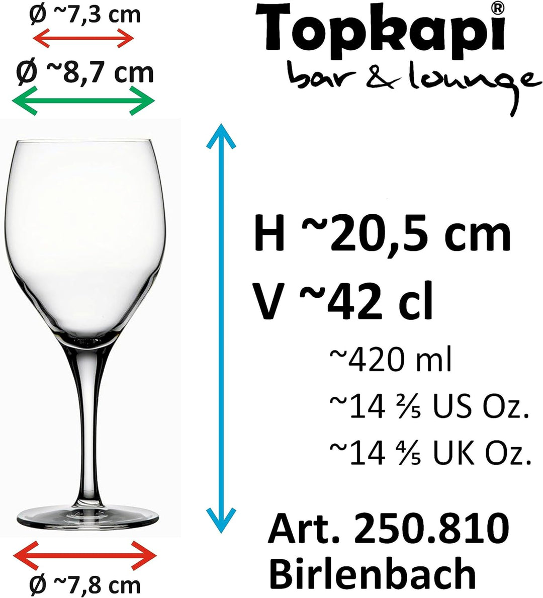 Topkapi Aperol Spritz Glas Birlenbach – Aperol Spritz Gläser, Cocktail Glas, 420ml, Profi-Glas Bleif