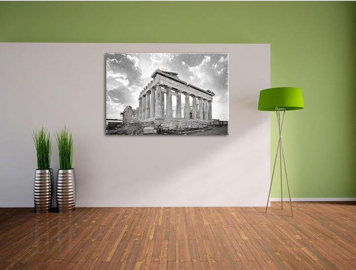 Pixxprint Akropolis in Athen als Leinwandbild/Grösse: 100x70 / Wandbild/Kunstdruck/fertig bespannt,