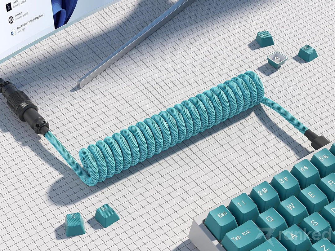 Ranked Coiled Cable | Handgefertigtes Double-Sleeved Geflochtenes Kabel | USB Typ C auf A | 5-Pin Av
