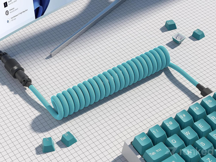 Ranked Coiled Cable | Handgefertigtes Double-Sleeved Geflochtenes Kabel | USB Typ C auf A | 5-Pin Av