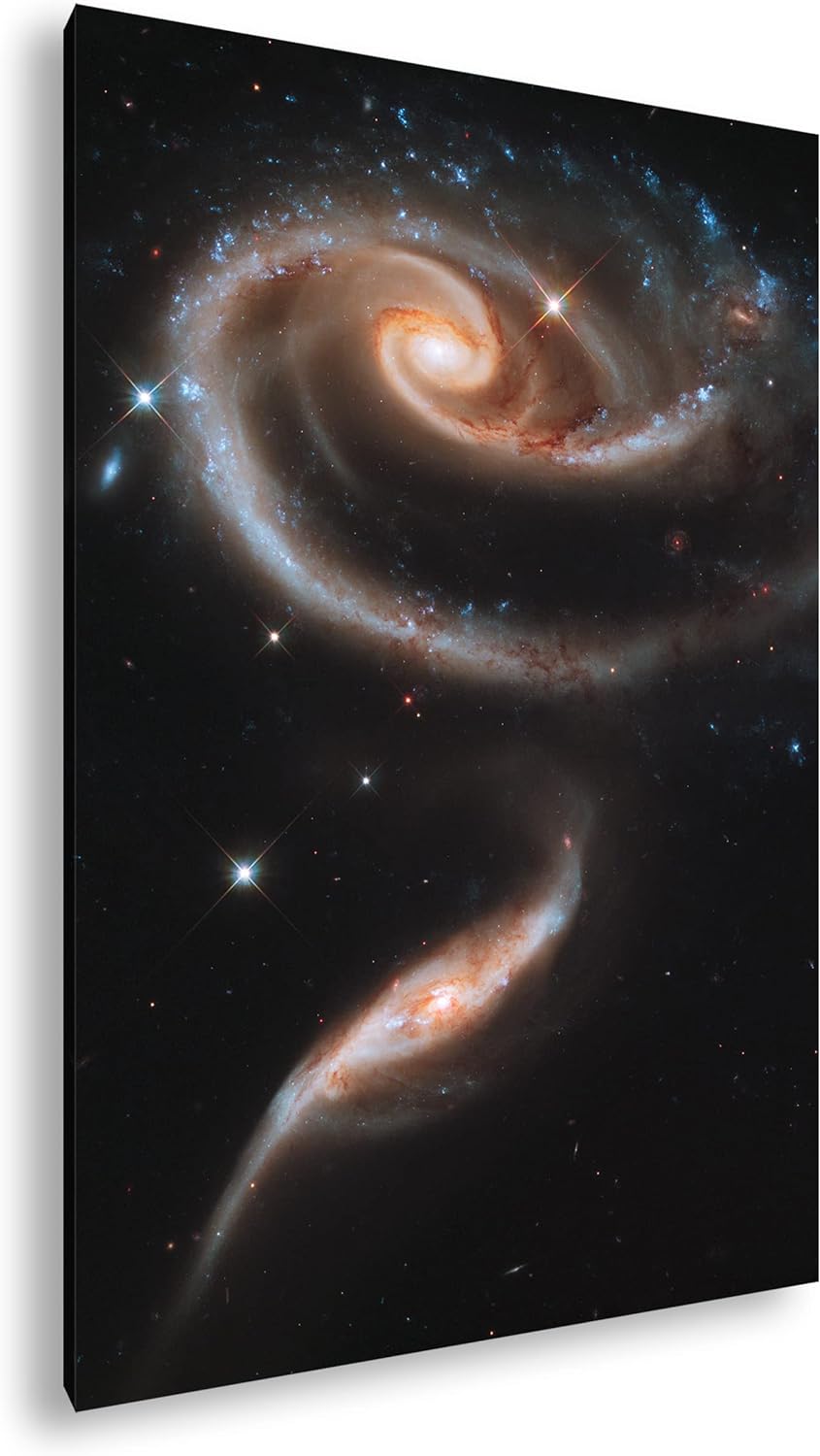deyoli gigantisches Universum im Format: 100x70 als Leinwandbild, Motiv fertig gerahmt auf Echtholzr
