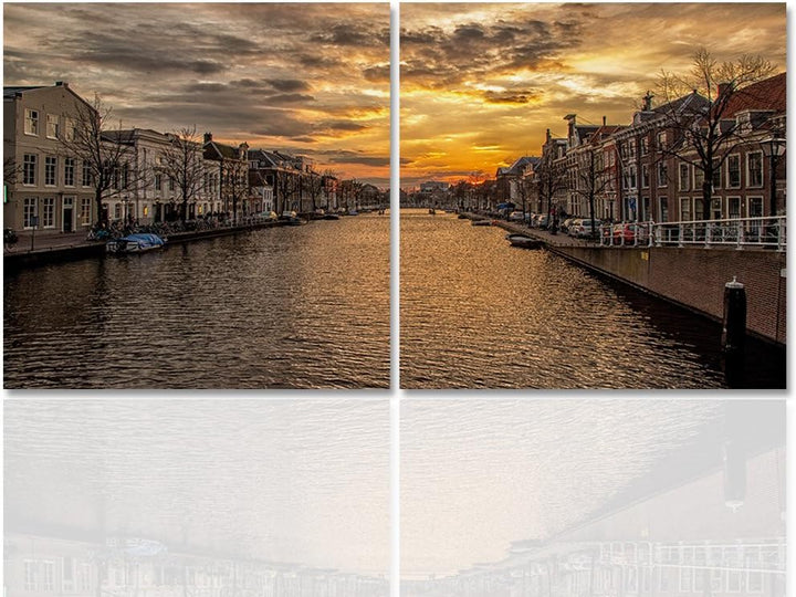 Feeby. Wandbilder - 2 Teile - 200x100 cm - quadratische Form Bilder Kunstdrucke Deko Panel GEBÄUDE,