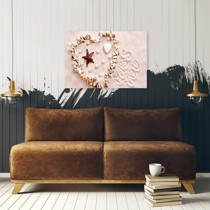 Feeby Bild auf Vlies Leinwand Maritimes Thema 90x60 cm Kunstdruck Modern Wandbilder Deko Flur Wohnzi