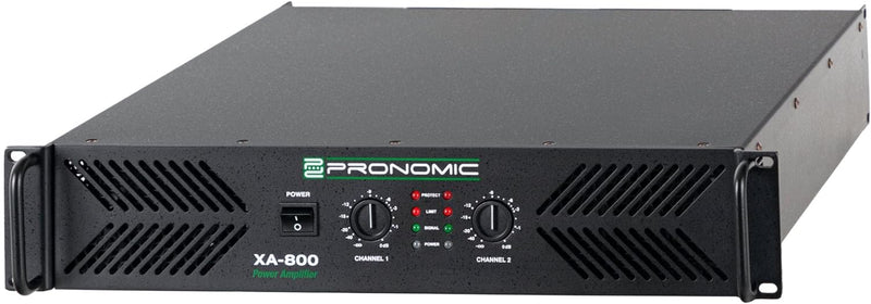 Pronomic XA-800 Endstufe - Stereo-Leistungsverstärker mit 2x 1900 Watt an 2 Ohm - Lüfter automatisch