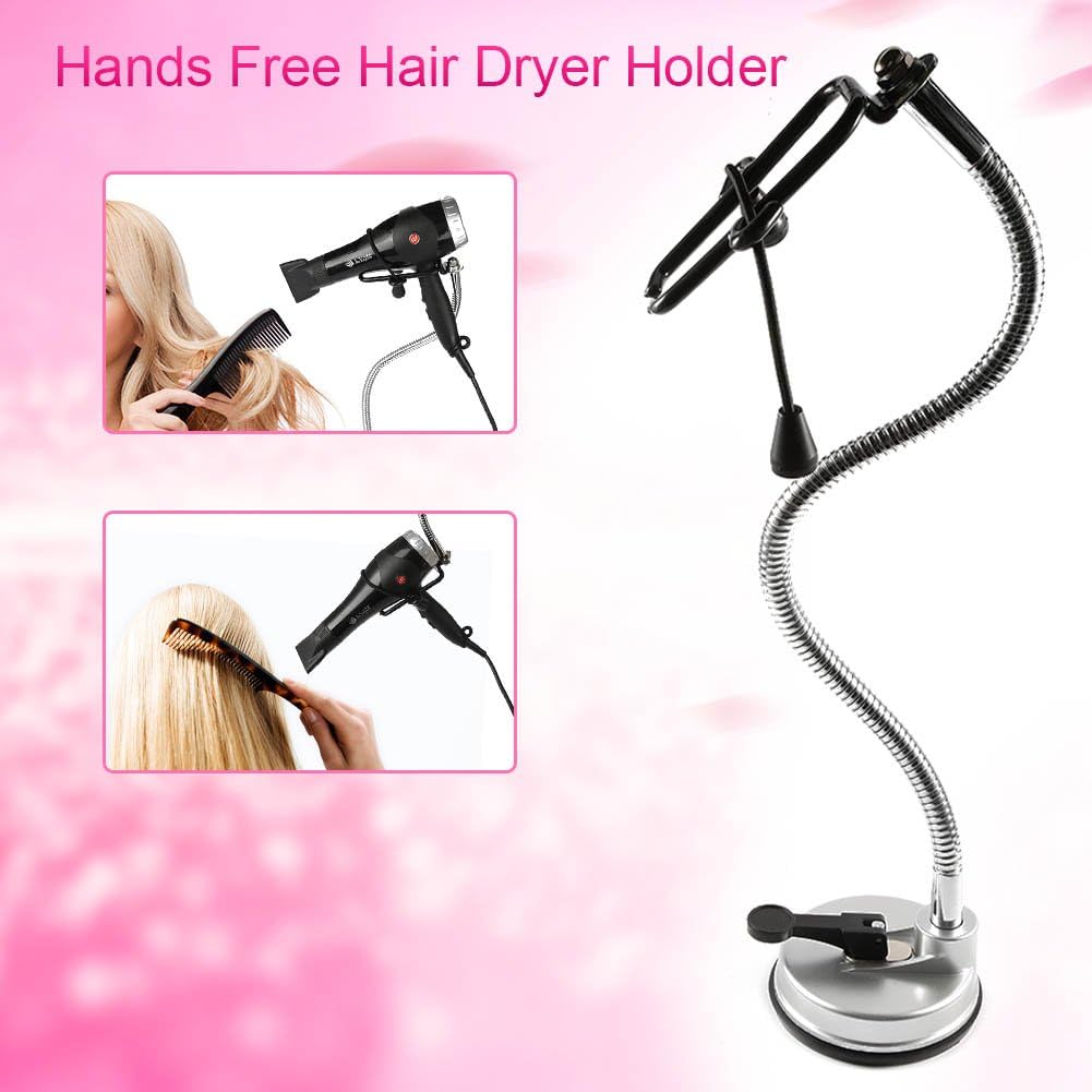 Ejoyous Haartrockner Halter, Badezimmer Freisprecheinrichtung Haartrockner Stand mit Sauger Fön-Halt