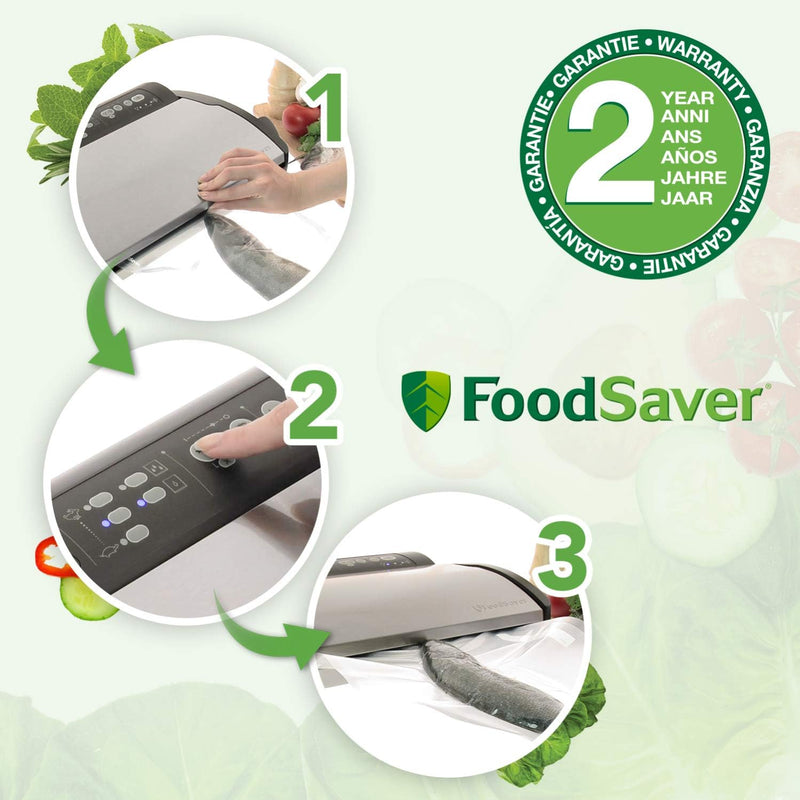 Foodsaver V 2860 Folienschweissgerät & FSR2002-I Folienrollen, 2 liters, Sonstige Bundle mit Folienr