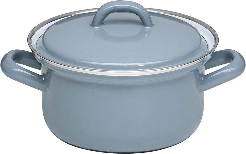 Riess, 0127-065, Kasserolle mit Deckel 14, CLASSIC - PURE GREY, Durchmesser 14 cm, Inhalt 0,75 Liter