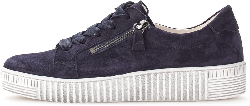 Gabor Damen Low-Top Sneaker, Frauen Halbschuhe,Wechselfussbett,Best Fitting 37 EU Blau Atlantik, 37