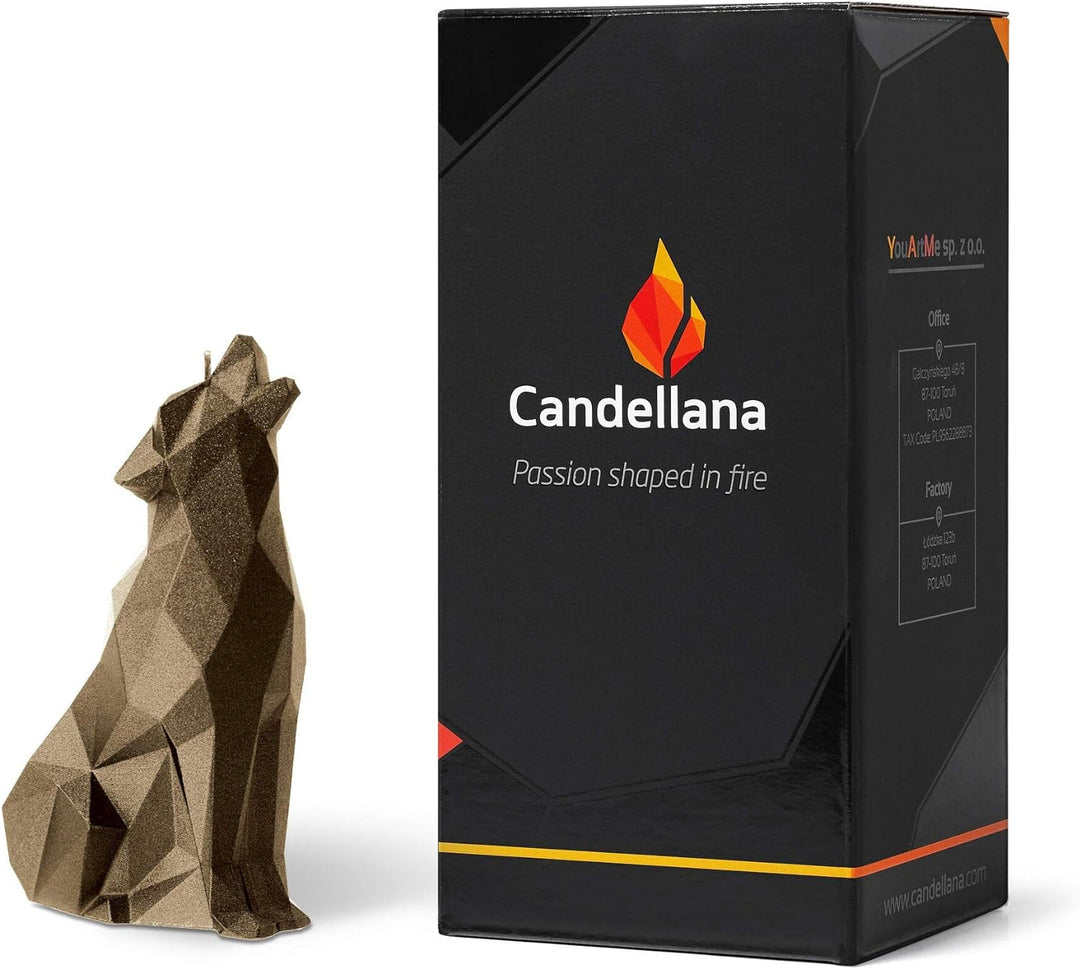 Candellana Handmade Wolf Low-Poly Kerze Geschenk- Lustig - Dekorative Kerze - Home Décor - Geschenke