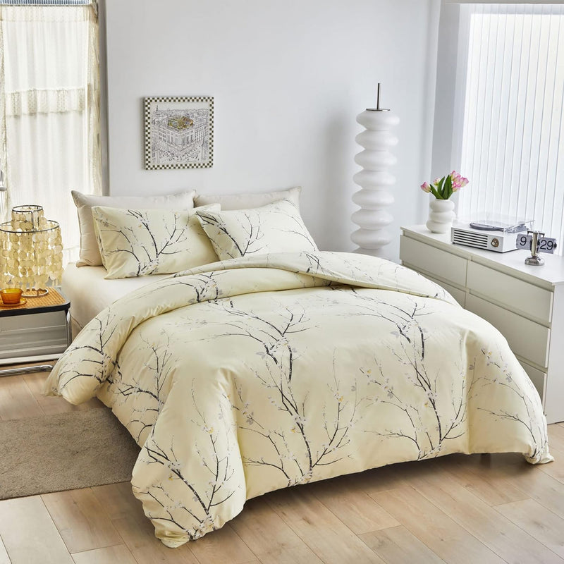 OLDBIAO Bettwäsche 240x220 cm Set, Mikrofaser Bettbezug 240x220cm und Kissenbezüge 80x80cm, Ästhetis