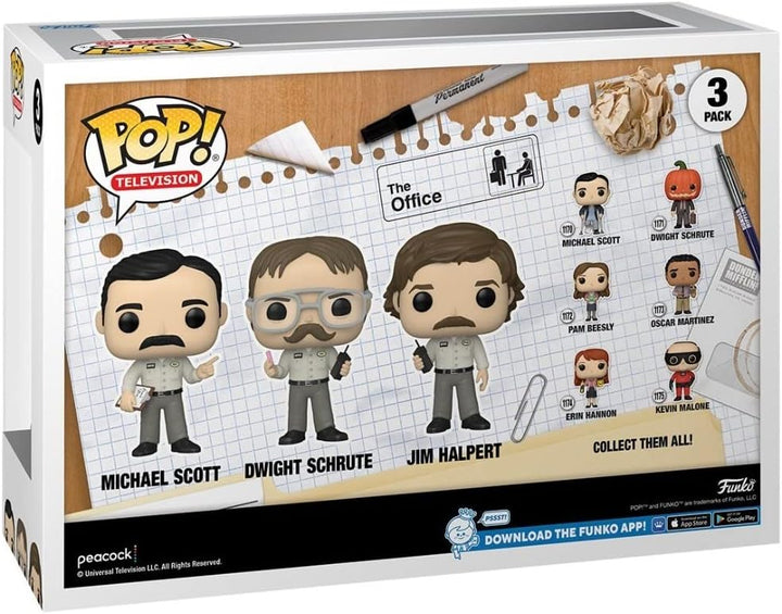 Funko The Office Utica Prank Michael Dwight and Jim Pop! Vinyl 3-Pack Limited Edition Exclusive