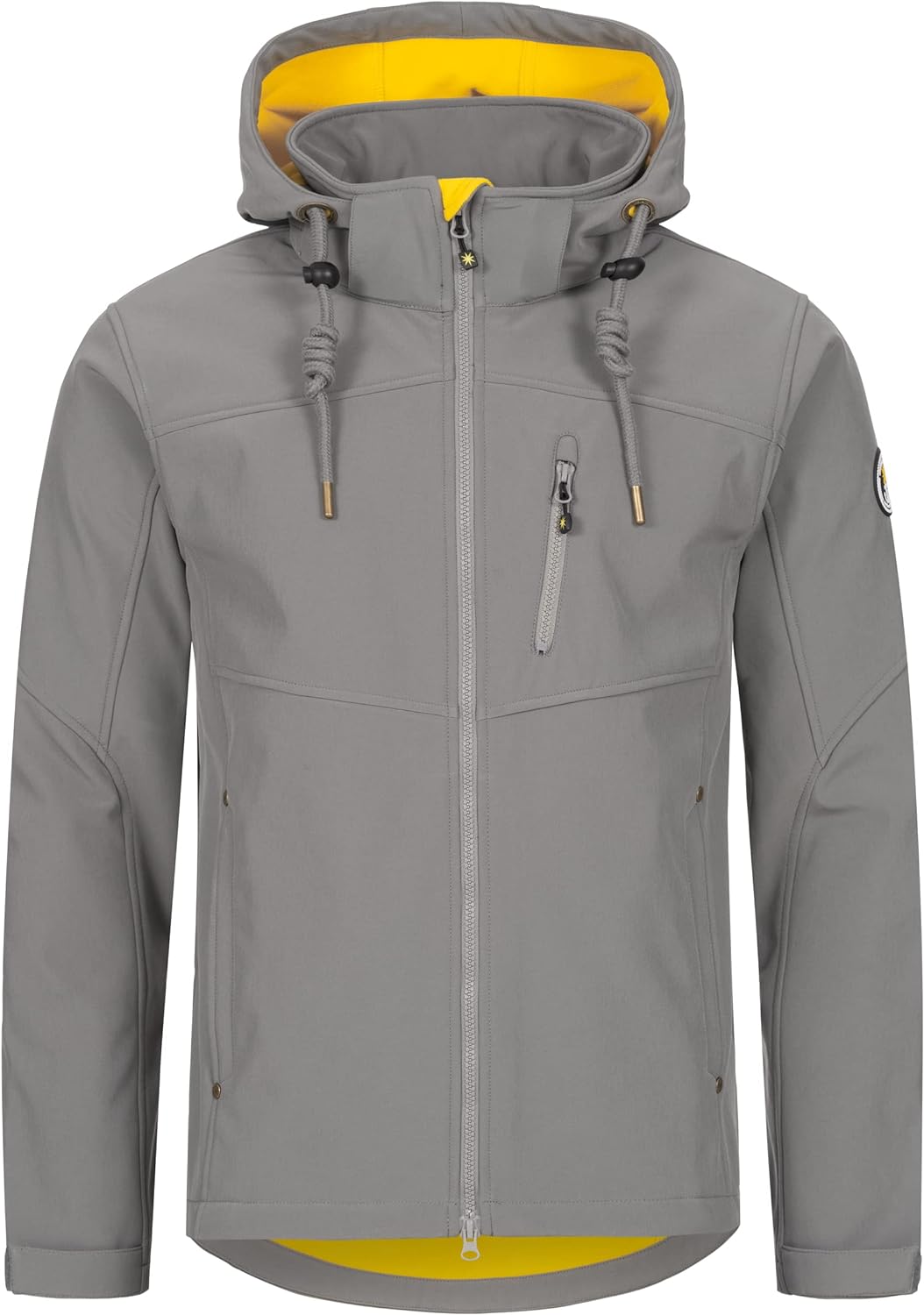 Ankerglut Herren Herren Softshelljacke mit Abnehmbarer Kapuze Übergangsjacke Windbreaker #Ankerglutf