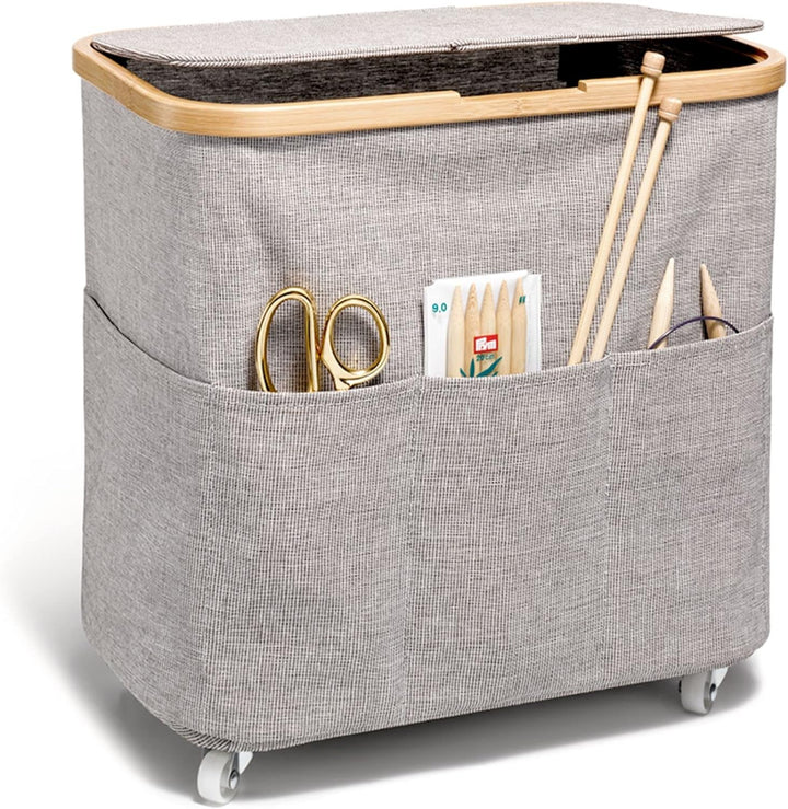 Prym 612055 Box Canvas & Multi faltbar grau, 38 x 26 x 37 cm