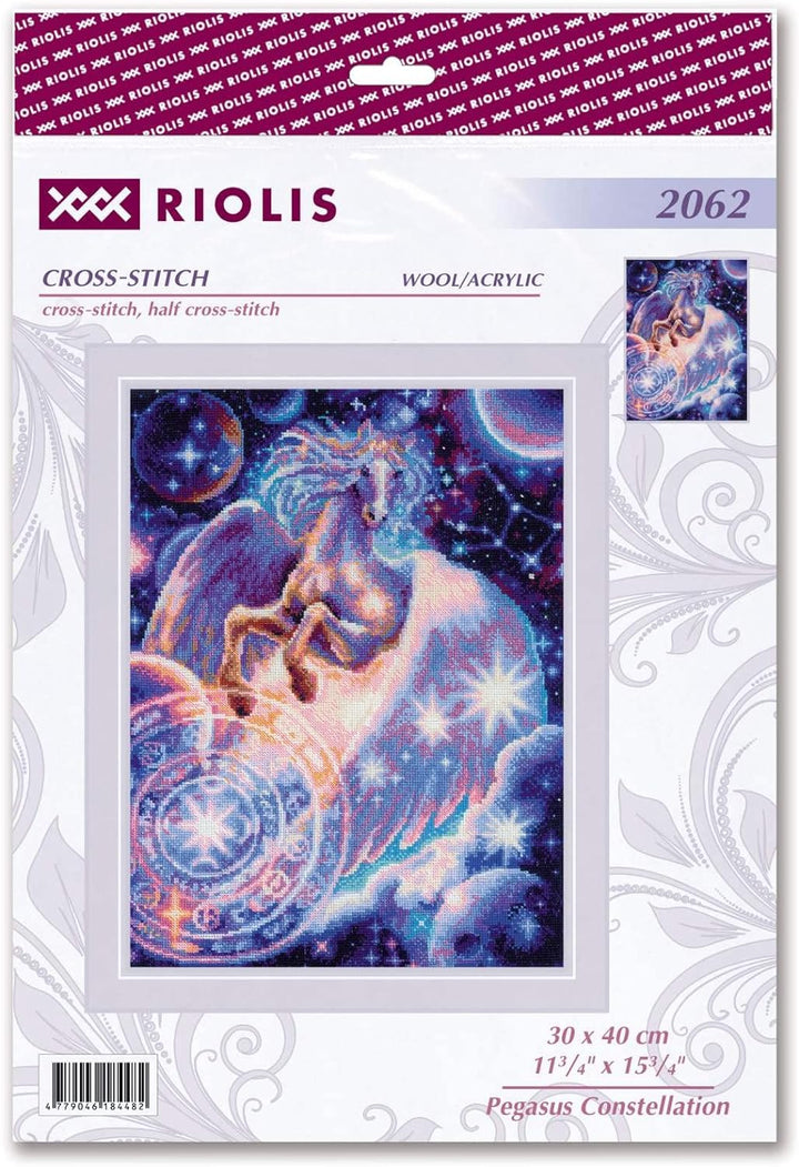 RIOLIS Counted Cross Stitch Kit 11.75"X15.75"-Pegasus Constellation (14 Count)