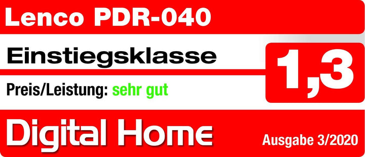 Lenco PDR-040 - Tragbares DBA+ Radio - FM Radio - mit Bluetooth - integrierter Akku mit 2000mAh - 3
