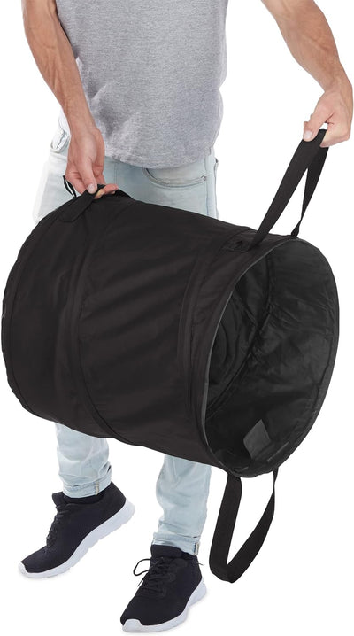 Relaxdays Laubsack selbstaufstellend, 3er Set, 160 L, Pop Up Gartensack, 3 Griffe, UV-beständig, was