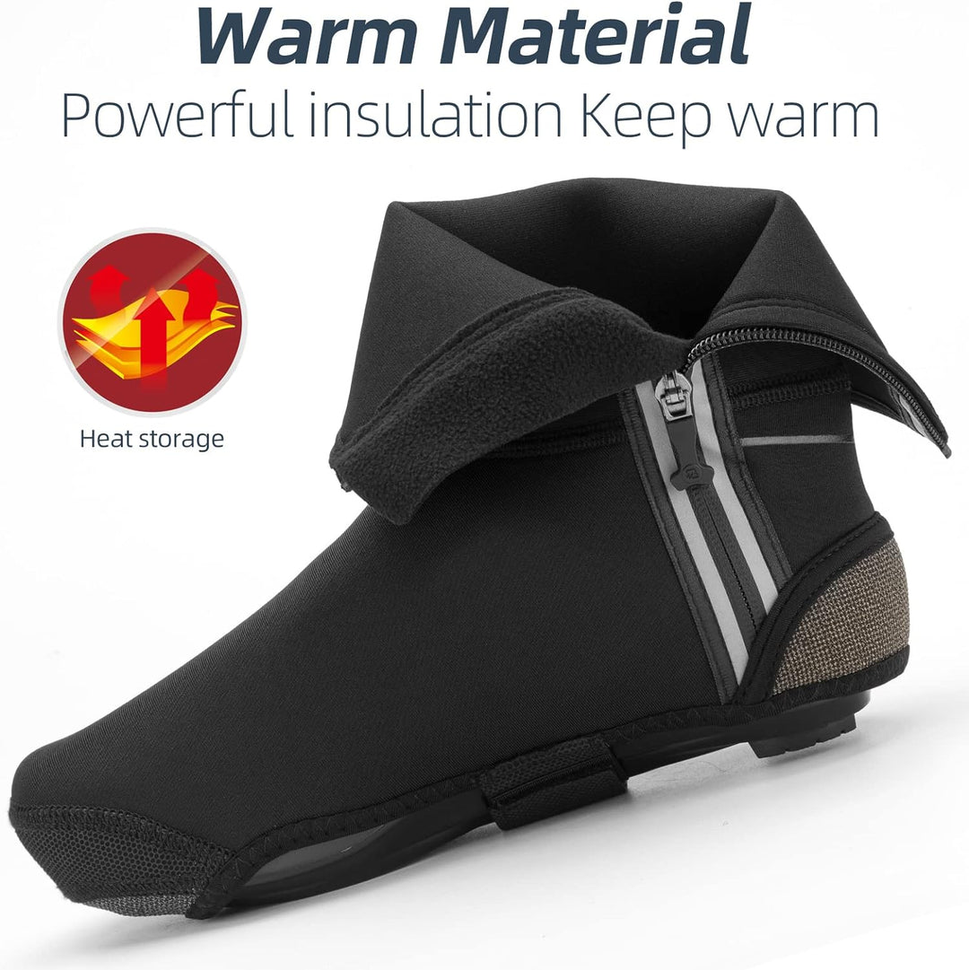 ROCKBROS Überschuhe Fahrrad Shoecover Überzieher für Radsport Rennrad MTB Abdeckung Windfest Damen H