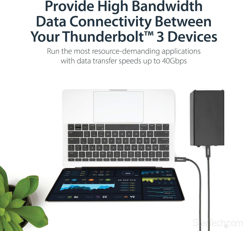 StarTech.com 1m Thunderbolt 3 Kabel - USB-Typ-C-Ladekabel - 40 Gbit/s Thunderbolt 3 Kabel - USB-C au