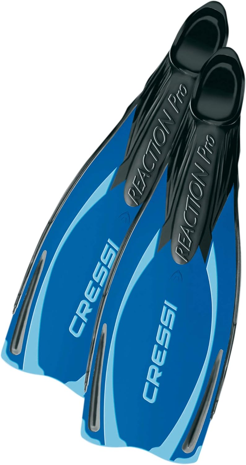 Cressi Reaction Pro Flossen für Erwachsene US Man 5.5/6.5 | US Lady 6.5/7.5 | EU 36/37 blau, US Man