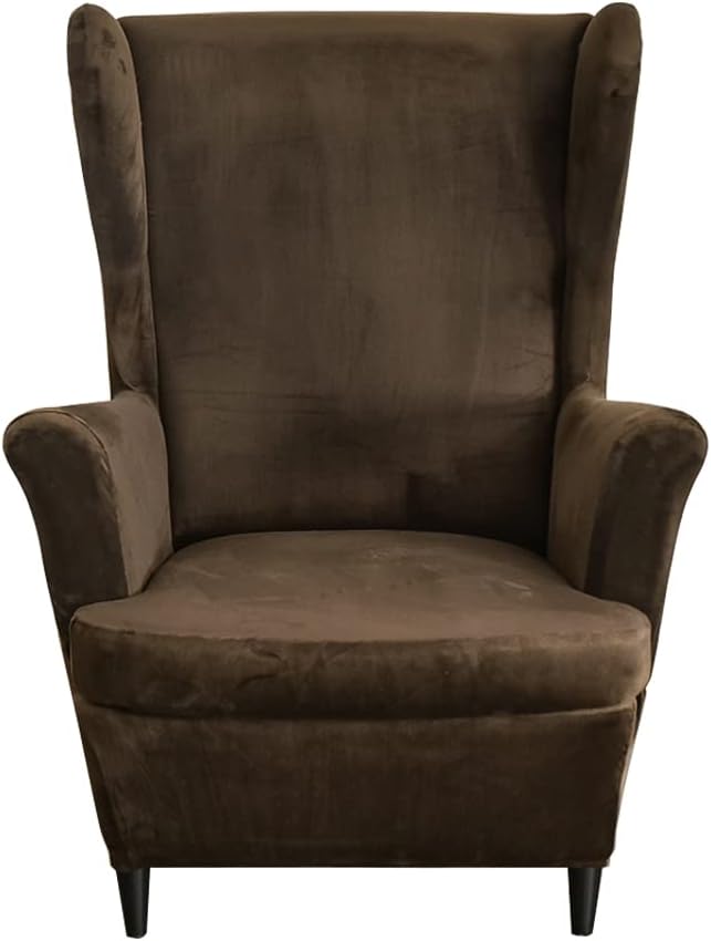 CHNSHOME Sesselhusse Ohrensessel Bezüge für Sessel Bezug für einen Ohrensessel Samt 2 Stück ohrenses
