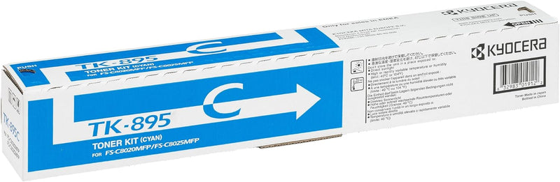 Kyocera TK-895C Original Toner-Kartusche Cyan 1T02K0CNL0. Kompatibel für FS-C8020MFP, FS-C8025MFP, F