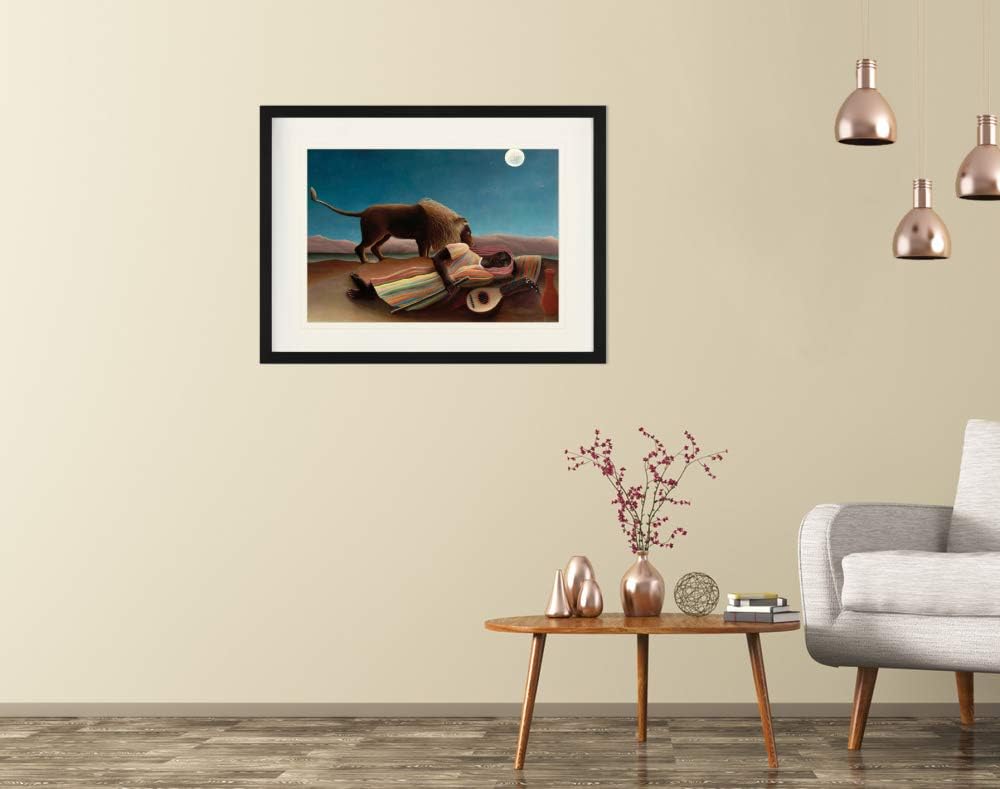 1art1 Henri Rousseau Poster Die Schlafende Zigeunerin, 1897 Gerahmtes Bild Mit Edlem Passepartout |