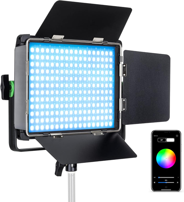VILTROX RGB LED Videoleuchte Fotografie Beleuchtung mit APP Steuerung 360° Vollfarbe 30W Dimmbar Zwe