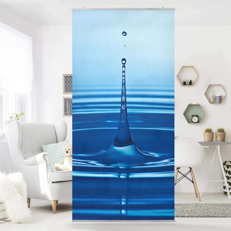 Bilderwelten Raumteiler Drop with Waves 250x120cm inkl. transparenter Halterung, inkl. transparenter