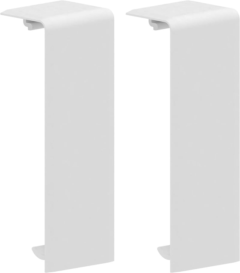 Habengut 6 m Sockelleiste aus PVC, mit integriertem Kabelkanal, Weiss, 80 mm (4 Stück á 1,5 Meter) &