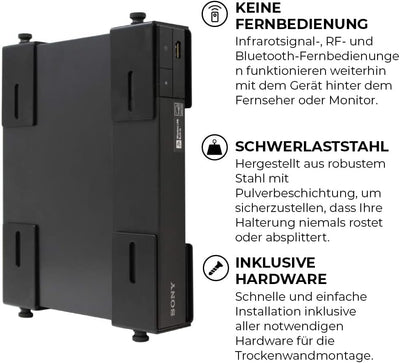 humancentric Verstellbare Gerätewandhalterung | DVD-Player, Kabelboxen, Receiver, Set-Top-Box und an