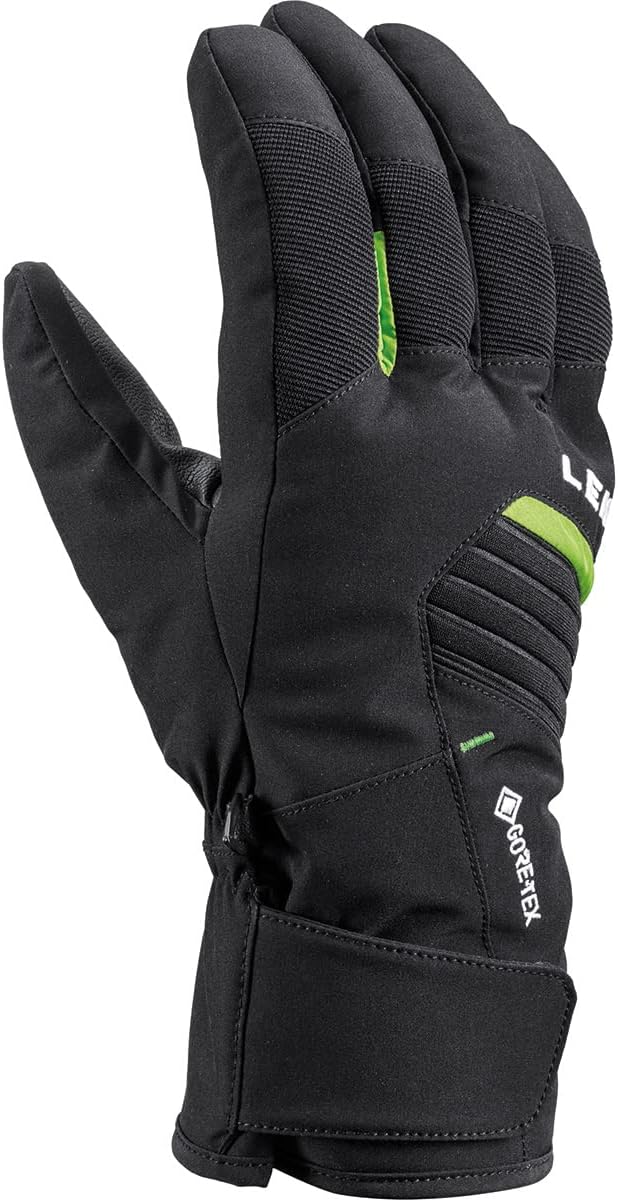 LEKI Spox GTX Handschuhe, schwarz-Lime, EU 8.5