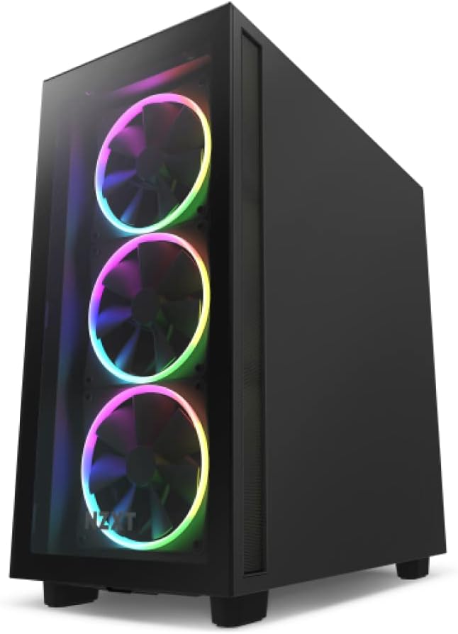 NZXT F120 RGB Fans - RF-R12SF-B1 - Erweiterte Anpassung der RGB-Beleuchtung – Flüsterleise Kühlung –