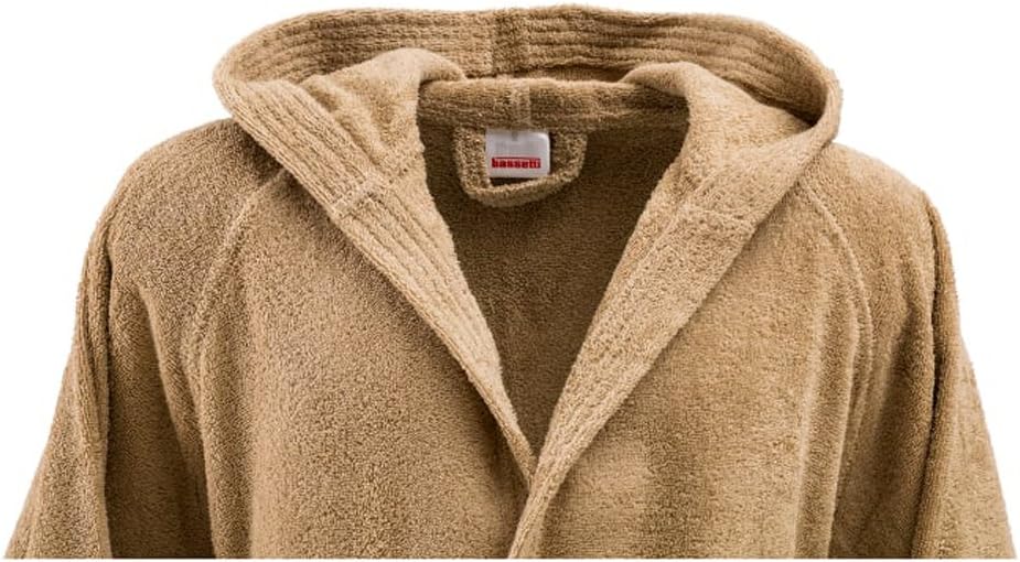 Bassetti Bademantel Saunamantel Morgenmantel Frottee Herren Damen mit Kapuze,Corda, Grösse S 100% Ba