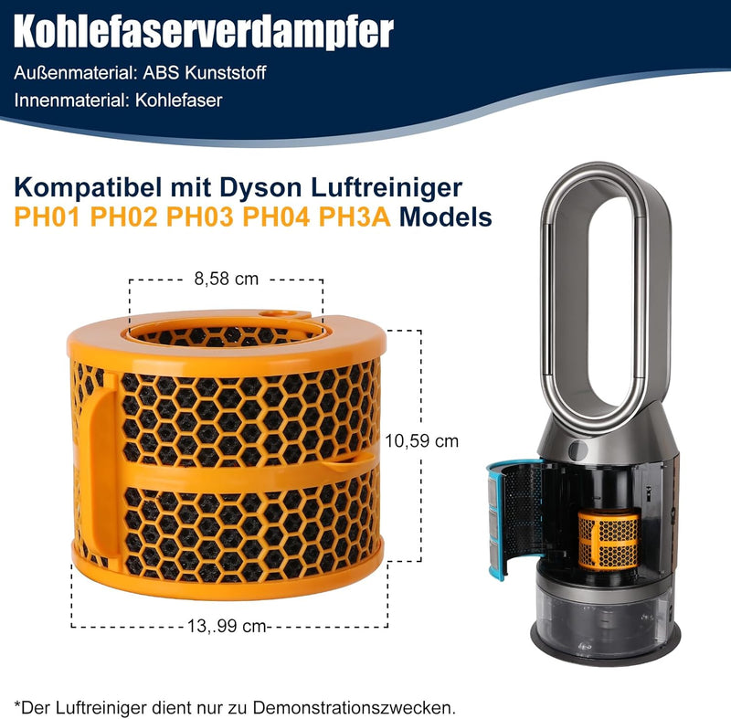 Luftreiniger-Filter Kohlefilter Verdampferfilter für Dyson Pure Humidify Cool PH01 PH02 PH03 HP04 PH