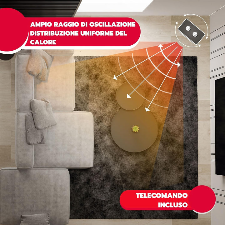 ARDES - AR4P03 SOUND Keramik-Heizlüfter PTC 1500W - Keramik-Heizlüfter mit Bedienfeld, leiser Kerami